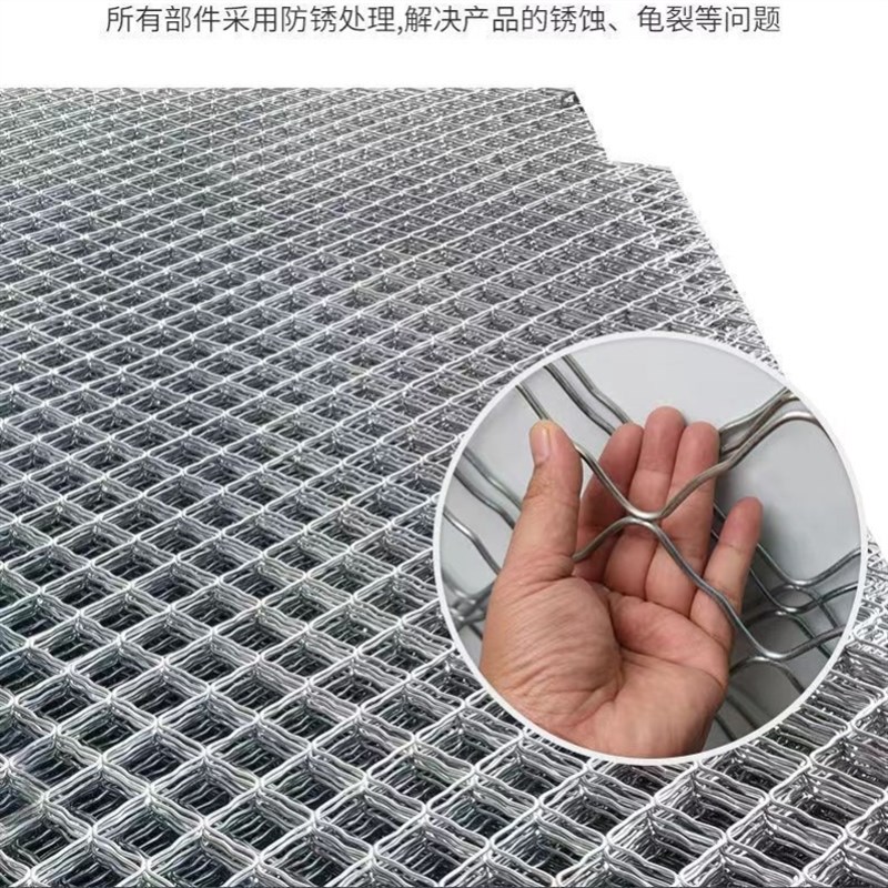 镀锌美格网菱形防盗网钢丝网片狗笼网隔离铁丝网养殖宠物防护