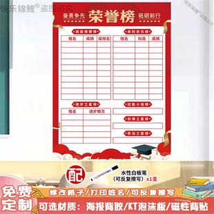 班级光荣榜墙贴小学高中初中教室布置装饰展示墙挂图荣誉排行磁性