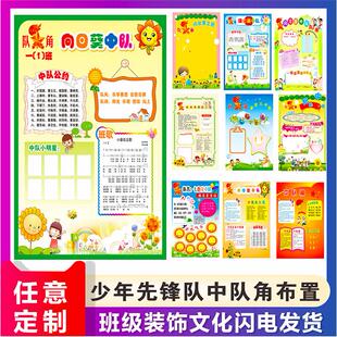 中队角标语文化定制墙贴小学教室布置少先队队徽班级装饰自粘贴纸