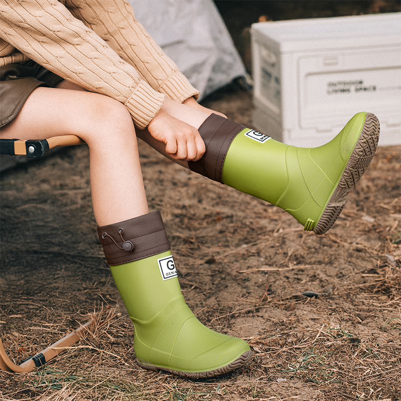 夏季可折叠亲子款户外儿童雨鞋