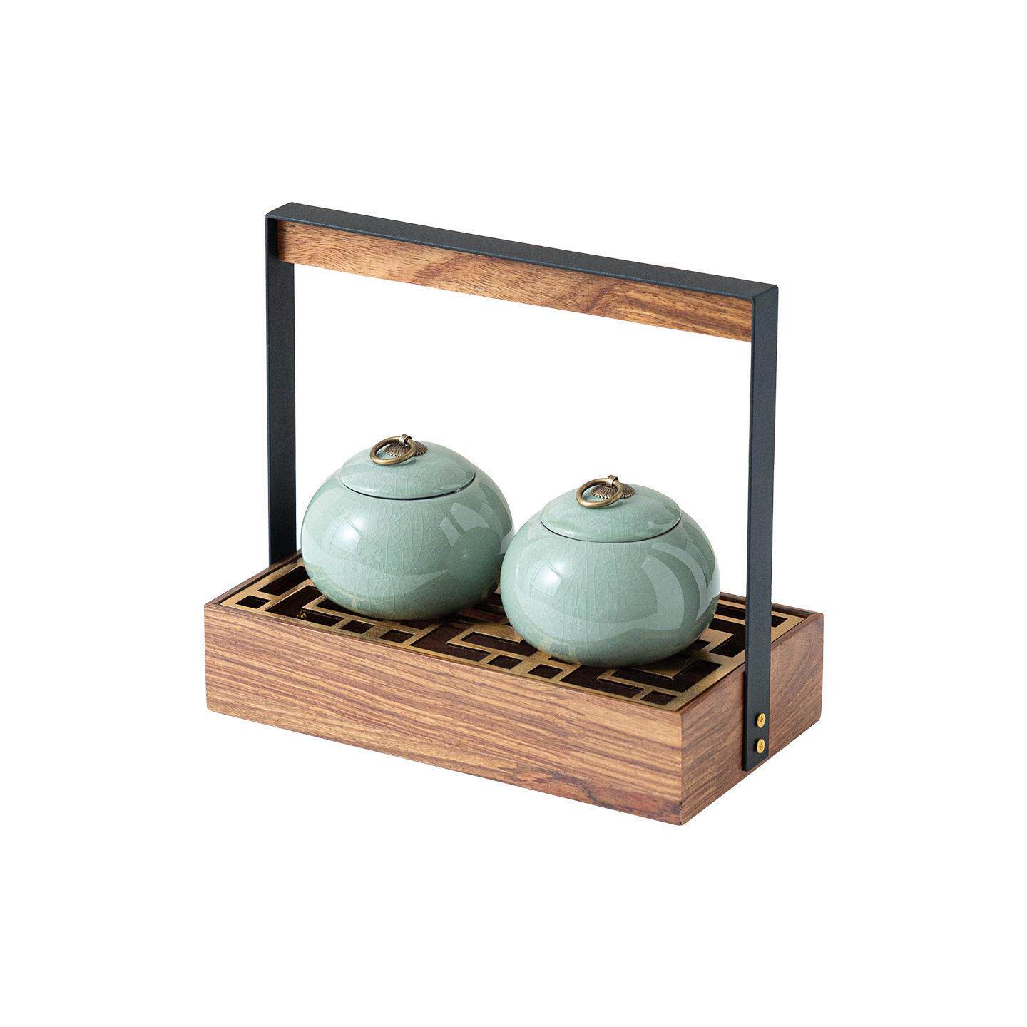 新中式仿古狻猊香薰炉陶瓷茶摆件样板间中古茶室茶几装饰