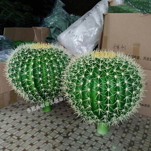 源头厂家直销盆栽仙人掌直径25cm/50cm仿真PU仙人球软刺不伤人
