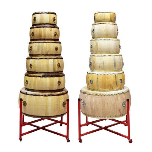鼓椿木牛皮鼓锣鼓寺庙大鼓道士法鼓小鼓日本太鼓头层扁鼓鼓具堂鼓
