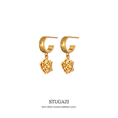 STUGAZIRosy 轻奢优雅耳饰 Earrings玫瑰半环耳钉时尚 Drop Huggie