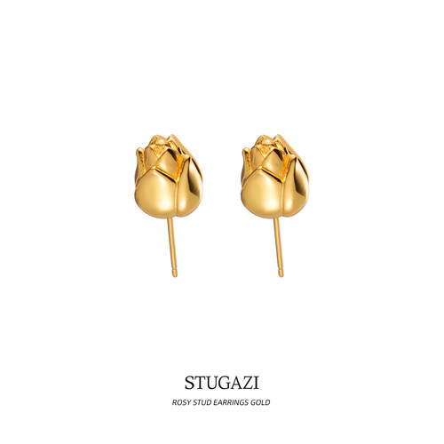 stugazi玫瑰花苞耳钉男女通用
