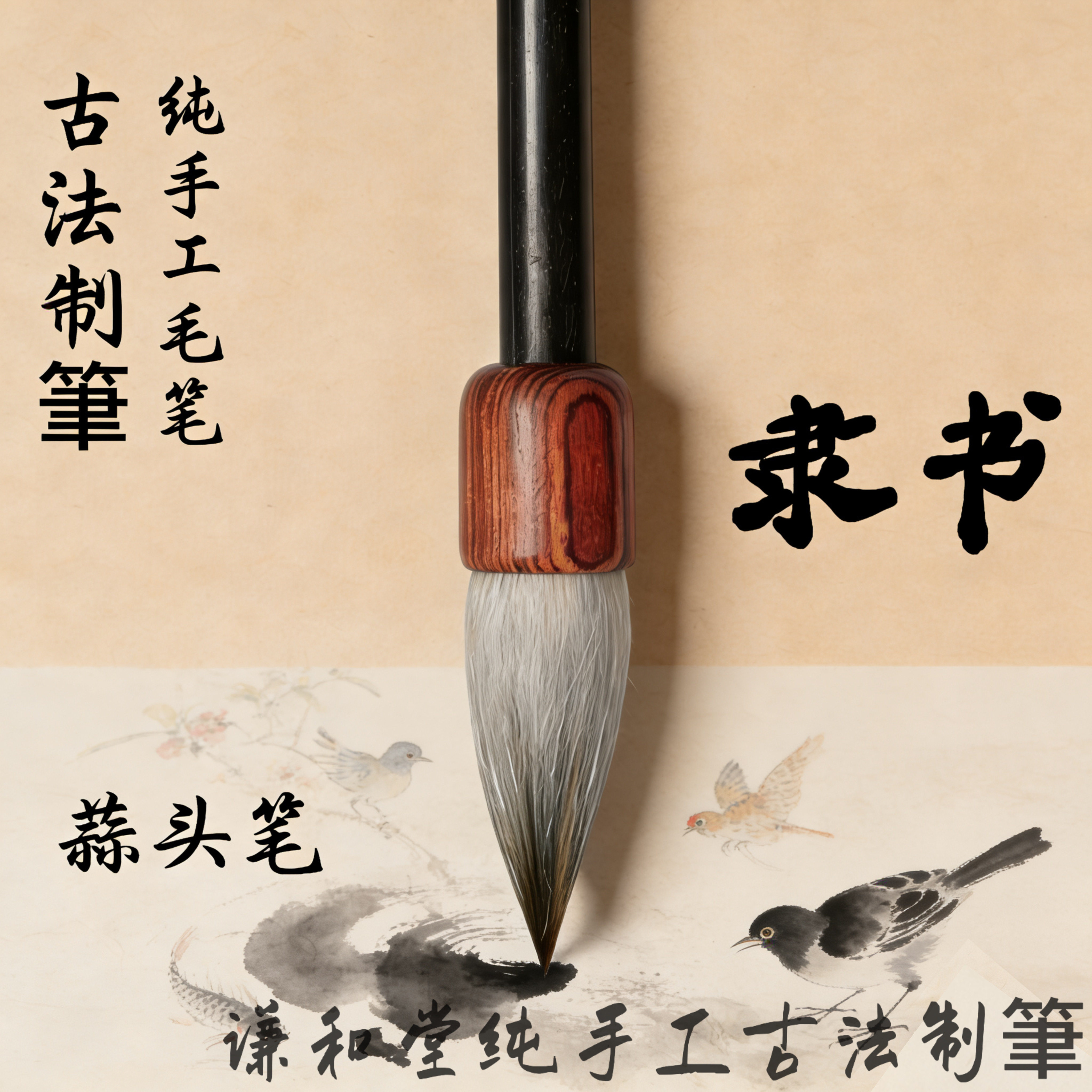 隶书毛笔兼毫专业级书法专用初学者临摹曹全蒜头笔张迁碑乙瑛碑篆