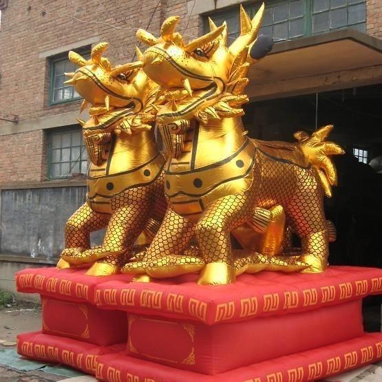 充气金狮子吉象麒麟貔貅婚庆活动气模庆典红白事模型广告气拱门