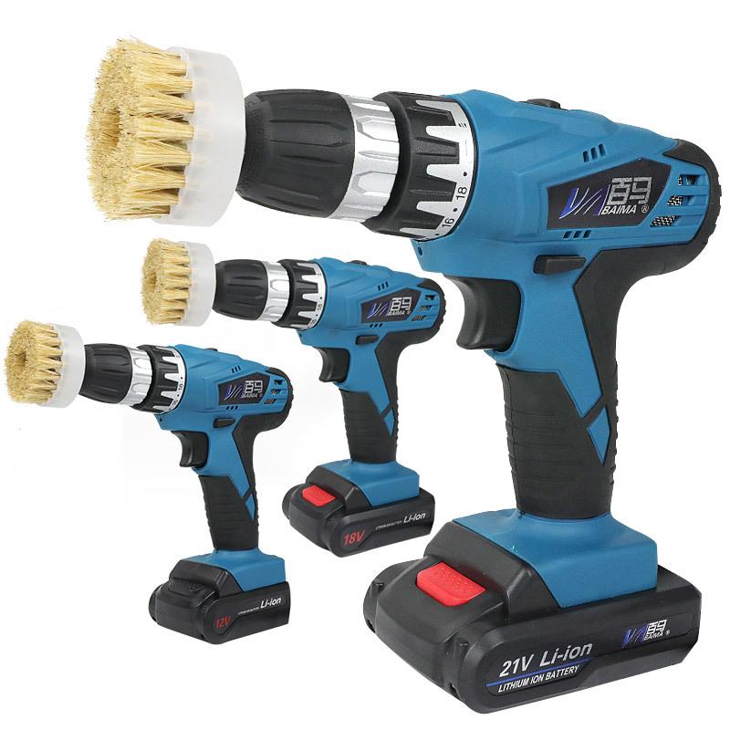 21V/18V/21V充电毛刷清洁机文玩清理刷盘猪鬃刷轮洗鞋皮具清洗机