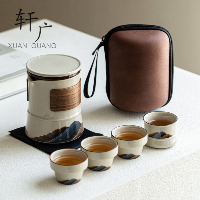 陶瓷旅行茶具套装便携式