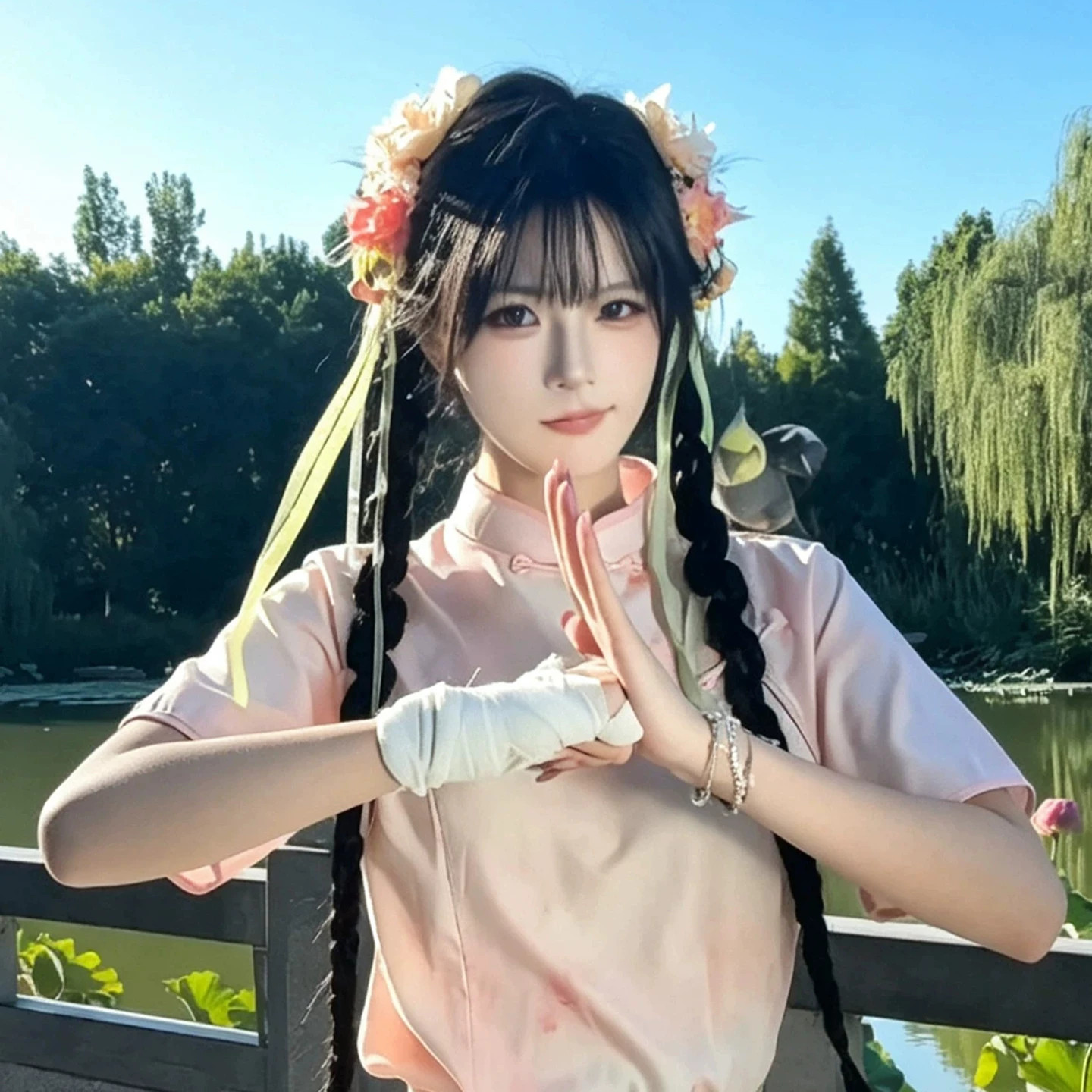 桃林侠女~中华娘头饰万圣节cos