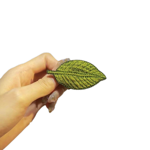 夏蝉秋叶！文艺风叶子发夹！刺绣前额头饰碎发夹盘发精致刘海夹子