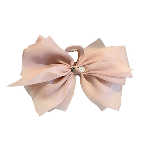 超仙雪纺蝴蝶结抓夹大号发夹女后脑勺2023年新款盘发鲨鱼夹子头饰