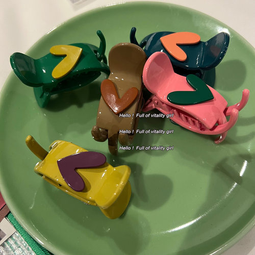 甜美爱心丸子头抓夹马尾固定神器