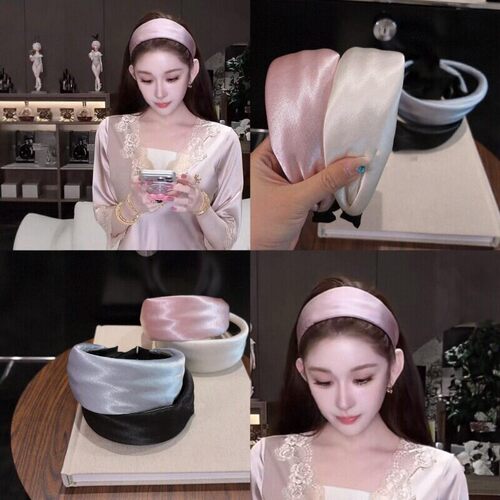 法式气质缎面珠光感发箍高级感