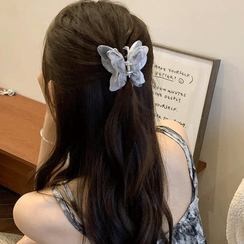 蝴蝶抓夹女鲨鱼夹发饰女盘发器！