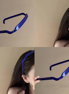 提升气质！简约眼镜发箍！方形发捆头饰卷发固定神器墨镜头箍发饰