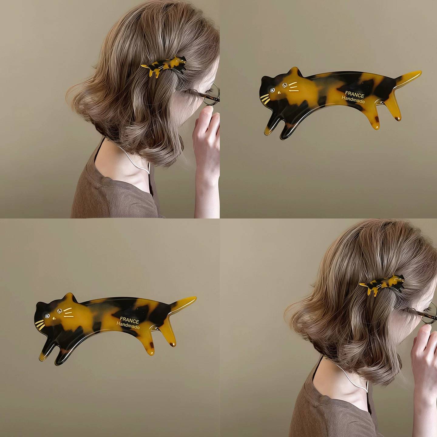 玳瑁猫猫~可爱猫猫刘海夹~甜美
