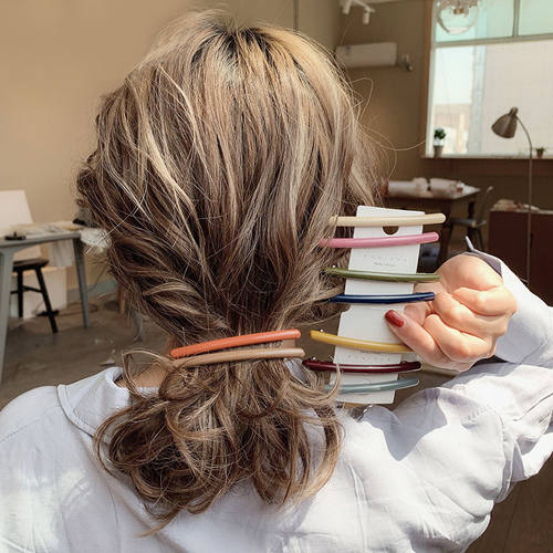 彩色一字夹可爱韩版糖果发夹头饰