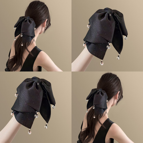 蝴蝶结抓夹后脑勺马尾夹显发量夹