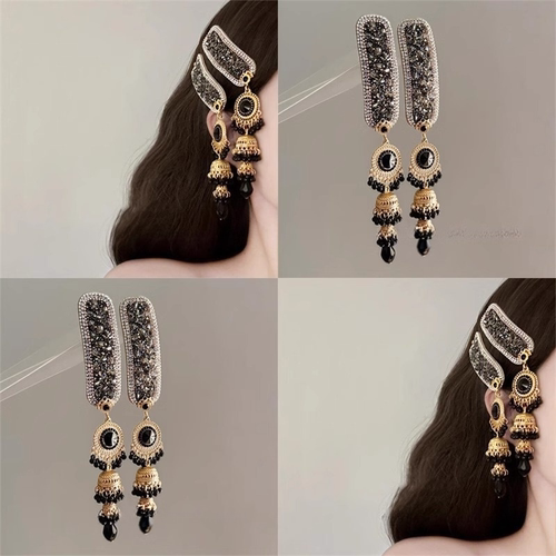 粉钻流苏高级感夹子发夹小众设计