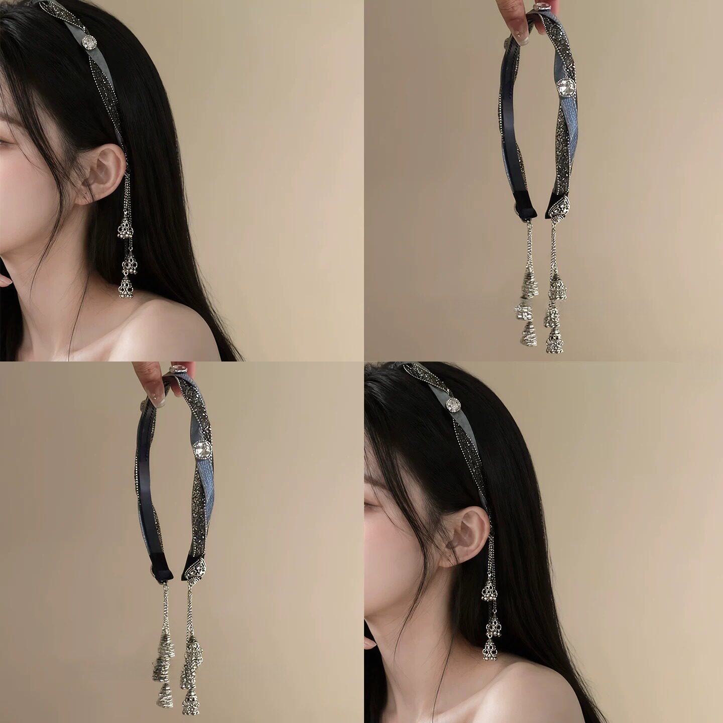 【柏丽香颂】复古轻奢牛仔发箍