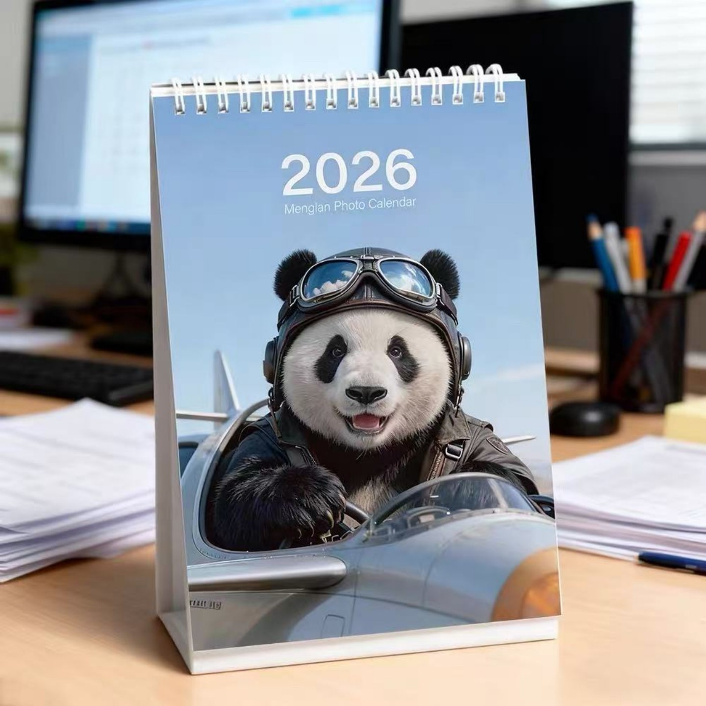 熊猫花花福宝26年新版竖版台历