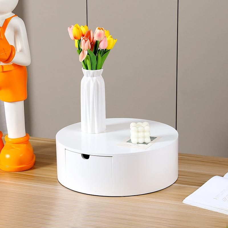 创意实木桌面带抽屉式多层储物柜子办公室文件收纳盒置物架收纳柜