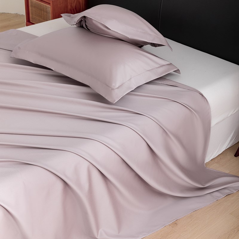 100支新疆长绒棉床单单件纯色宿舍被单双人100全棉枕套三件套