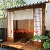 亭子户外凉亭庭院农村小院网红四角茶室民宿房防腐木茅草一间木屋