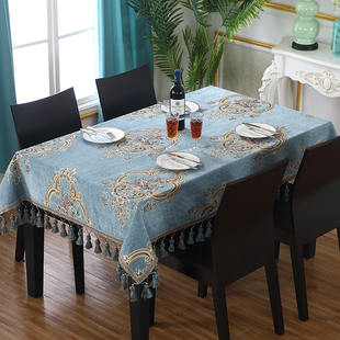 欧式餐桌垫高档奢华布艺茶几布长方形客厅家用西餐桌布正方形台布