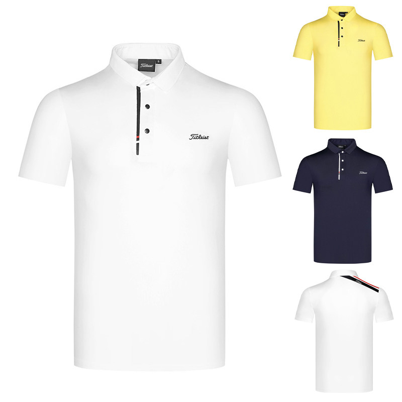 正品titleist夏季高尔夫服装男短袖t恤速干透气高尔夫上衣polo衫