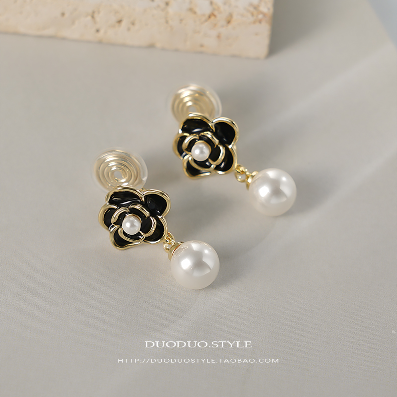 DUODUOSTYLE高级感花朵耳夹