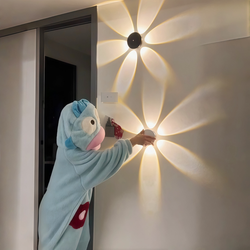 【光影花朵】花朵壁灯户外灯家用庭院灯走廊高级LED补光灯睡眠灯