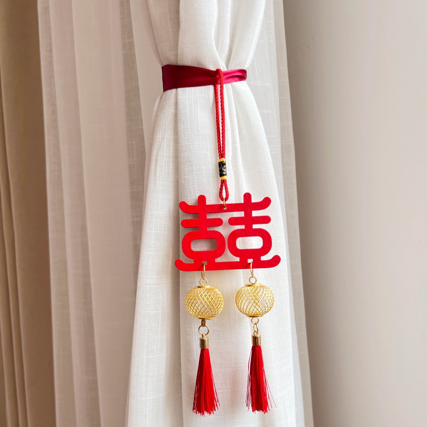 吊饰挂件结婚布置婚房装饰|喜字