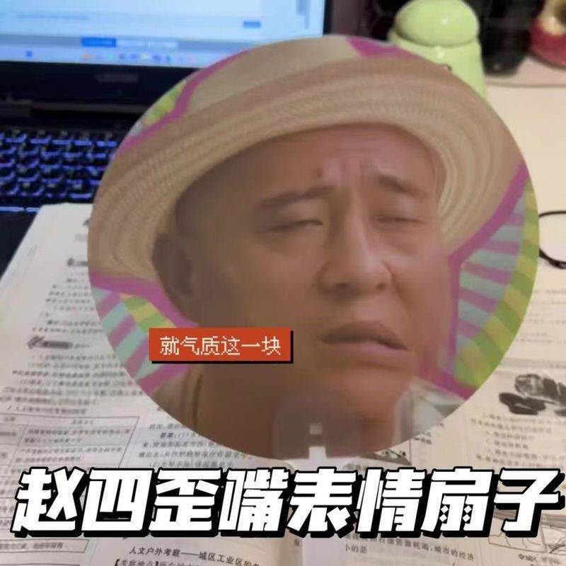 赵四变脸扇歪嘴扇子尼古拉斯赵四扇子抽嘴咧嘴表情扇创意搞笑整蛊