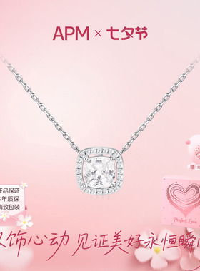 APMMonaco小码方形银项链送女友