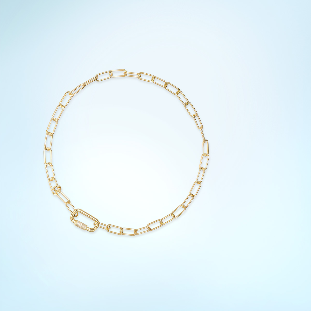 APM Monaco 金色链扣女款项链简约小众别致设计感饰品生日礼物