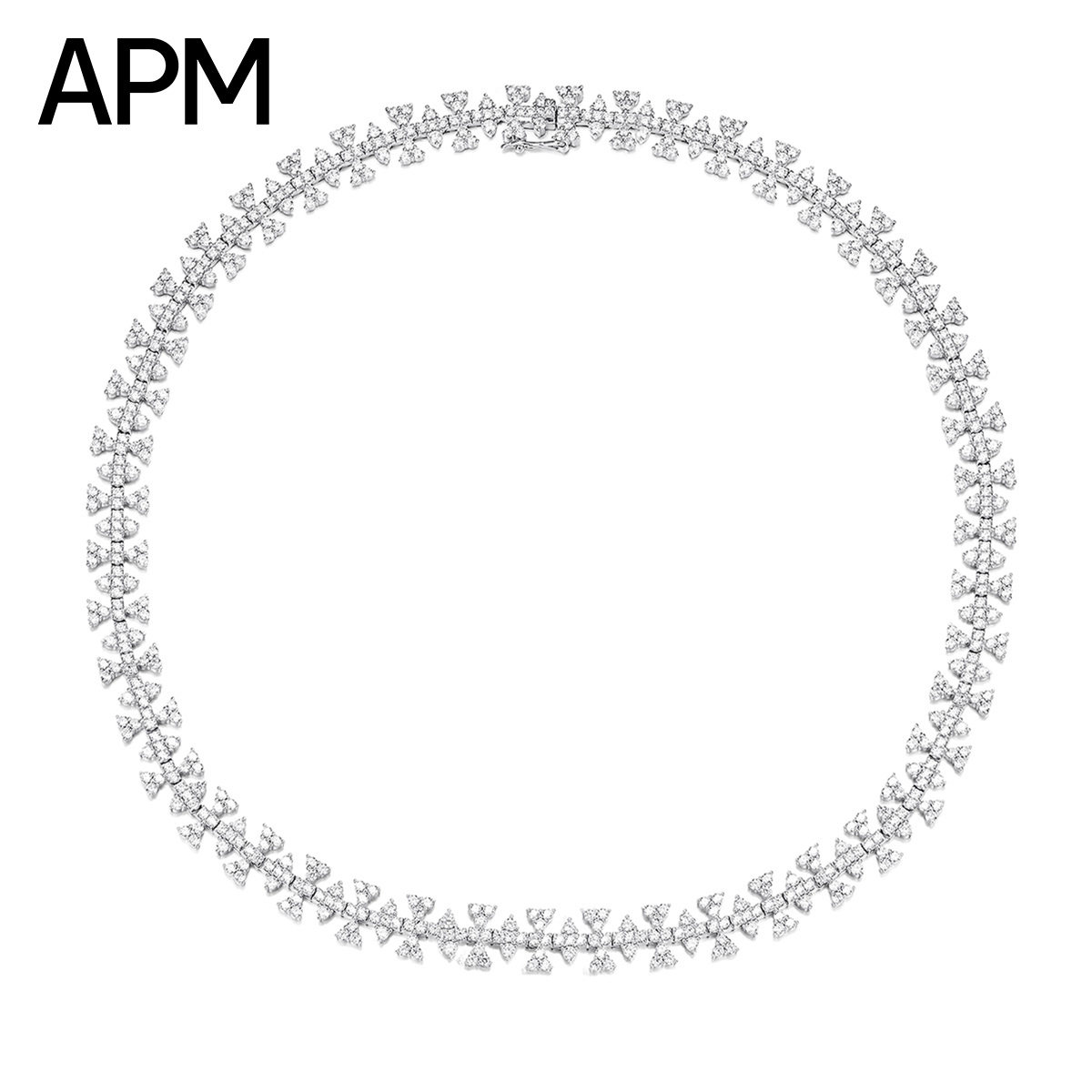 APM Monaco 密镶项圈满钻锁骨链时尚百搭气质新款送女友生日礼物