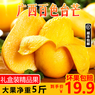 广西百色台农芒果新鲜小台芒9斤装应当季水果甜芒果整箱顺丰包邮