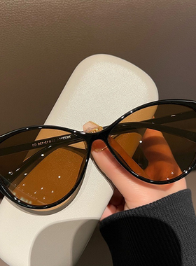 Noulli/黑框茶色猫眼墨镜