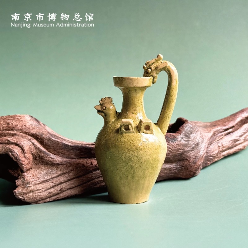 南京六朝博物馆文创立体冰箱贴六朝青瓷系列鸡首壶南京伴手礼