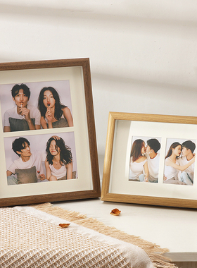 情侣相框定制照片diy打印双6寸结婚纪念相册做创意两宫格摆台高级