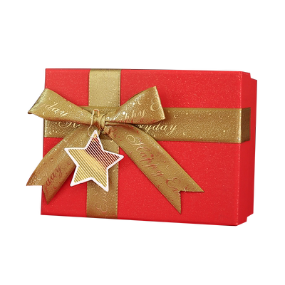 礼品盒伴手红色喜庆清新包装