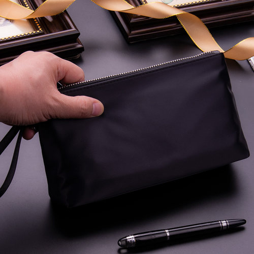 帆布手拿包男士钱包牛津布大容量