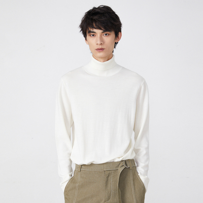 SSalt套头羊毛高领毛衣
