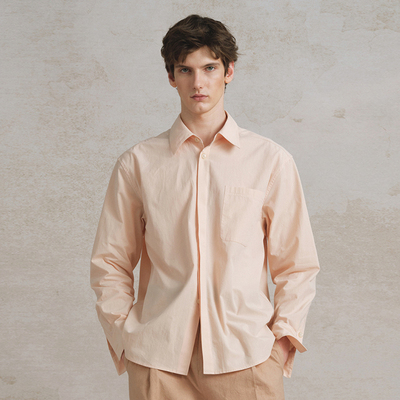 SageSalt Basic纯棉浅粉男女长袖衬衫舒适亲肤1036PK