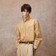 」SageSalt 领口两穿 褶皱姜黄色长袖 「秋冬新品 衬衫 1049YE