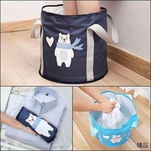 旅行洗衣服神器户外家用折叠水盆洗脸盆洗衣盆可折叠洗脚盆便携式