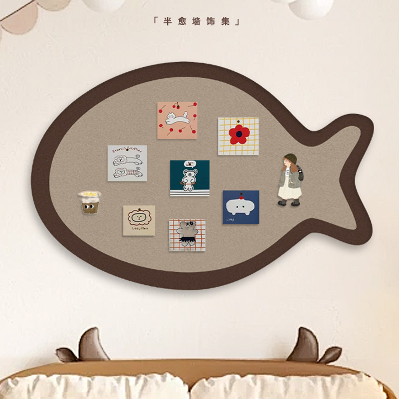 照片墙毛毡板墙面装饰墙贴背景留言板挂墙卧室玄关客厅软木板自粘