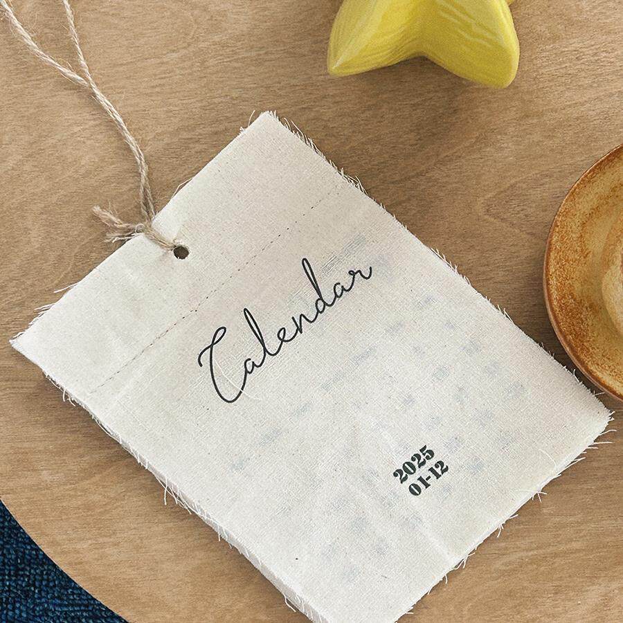 2025年帆布挂历/布艺日历棉麻挂绳/房间改造创意装饰墙面挂饰